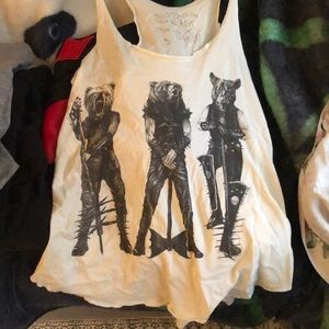 Urban Outfitters punk bears tank top
